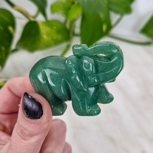 Grüner Aventurin Elefant
