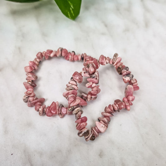 Rhodochrosit Splitterarmband