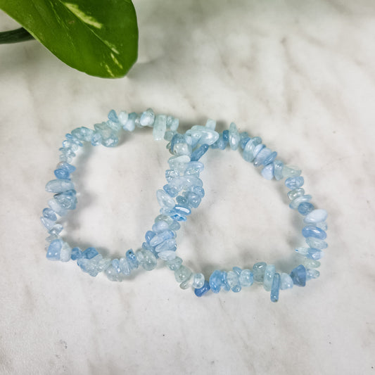 Aquamarin Splitterarmband